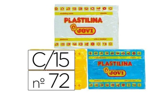 Plasticina Jovi 72 Pastilha 350grs Caixa de 15 Cores Sortidas
