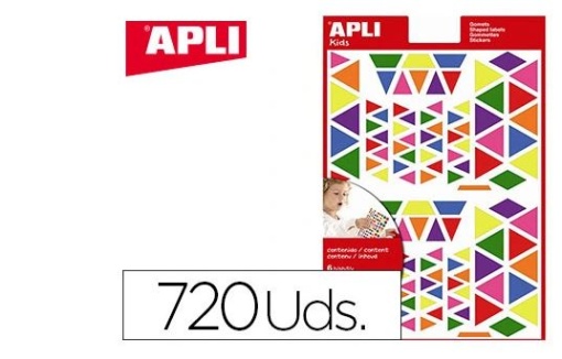 Etiquetas Apli Autoadesivas Triangulo Multicolor Blister de 6 Folhas