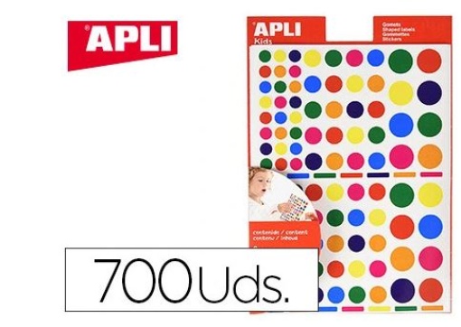 Etiquetas Apli Autoadesivas Formas Sortidas Multicolor Blister de 6 Folhas