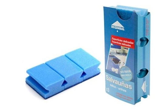 Esfregao de Esponja Azul Bicapa Pack de 3uni