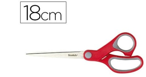 Tesoura de Escritorio Scotch Confort 18cm de Aco Inoxidavel Cabo Ergonomico Ambidestros	
