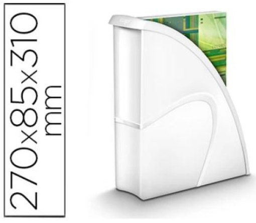 Porta revistas Cep Plastico Uso Vertical/Horizontal Branco 85x270x310mm