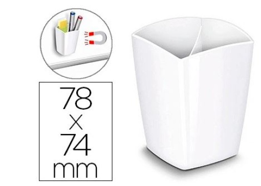 Porta Lapis Cep Magnetico Branco 78x74x95mm