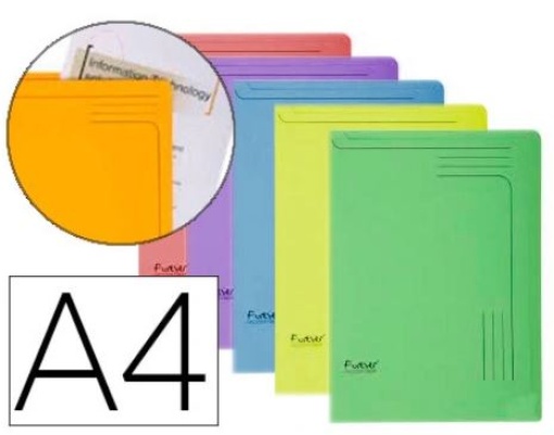 Bolsa Dossier Exacompta Cartolina 290gr A4 Pack 5un Cores Sortidas (48000E)