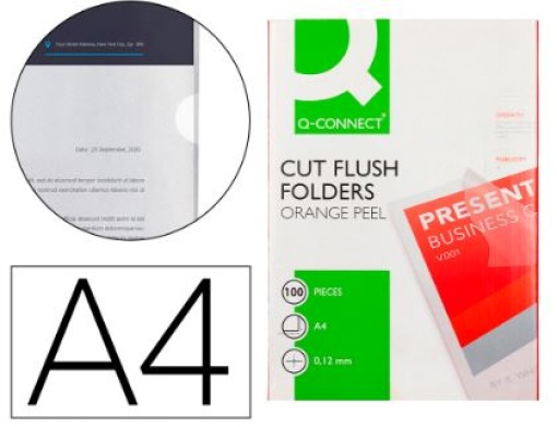 Bolsa Dossier Q-Connect Plastico A4 120mic Abertura em L Transparente (KF24002)