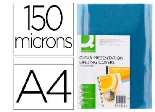 Acetato Encadernacao Q-Connect PVC Cristal A4 150mic Emb.100un (KF32120)