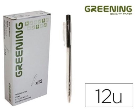 Esferografica Greening Retratil Preta (GN03)