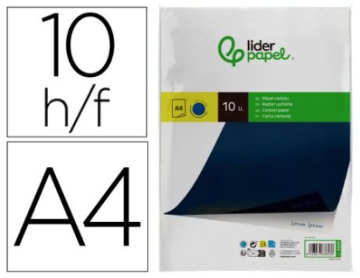 Papel Quimico Liderpapel A4 Azul 10fls (NR03)