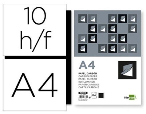 Papel Quimico Liderpapel A4 Preto A4 10fls (NR04)