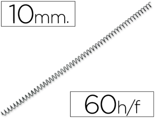 Espiral Q-Connect Metalica 64 5:1 10mm Preta Cx.200un