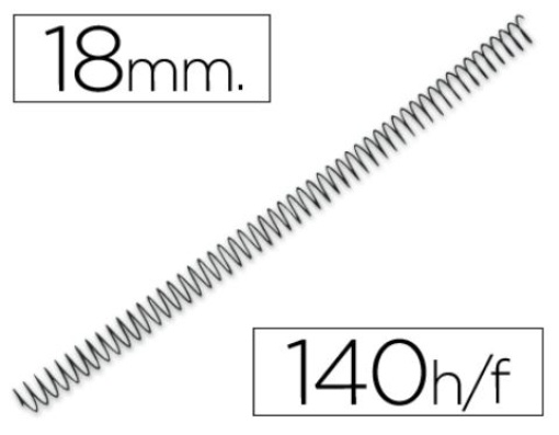 Espiral Q-Connect Metalica 64 5:1 18mm 1,2mm Cx.100uni