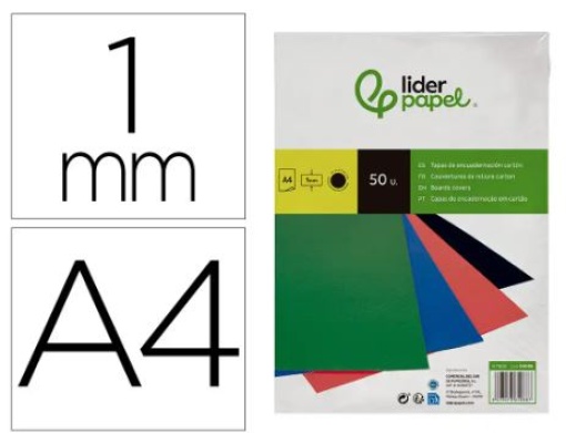 Capa de Encadernacao Liderpapel Cartao 1mm A4 Preta Emb.50un (TE02)