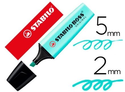 Marcador Fluorescente Stabilo Boss Pastel  70/113 Azul Toque de Turquesa