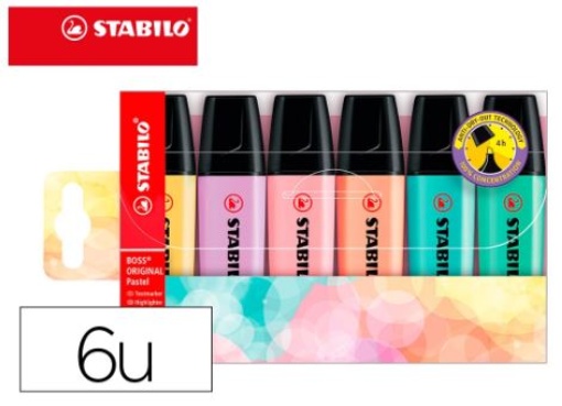 Marcador Fluorescente Stabilo Boss Pastel 70 Estojo de 6uni Sortidas