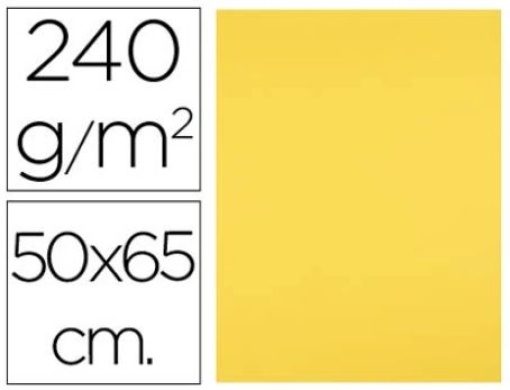 Cartolina Liderpapel 50x65cm 240gr Amarelo Limao (CX75 - CX03)