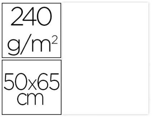 Cartolina Liderpapel 50x65cm 240g Branca (CX82 - CX01)