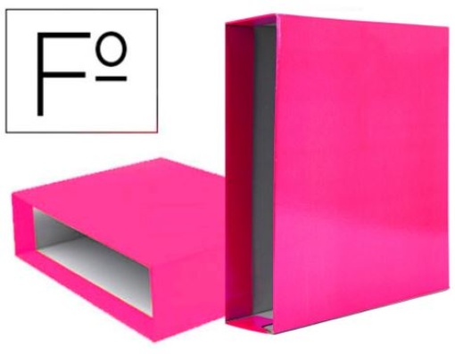 Caixa Para Pasta Arquivo de Alavanca Liderpapel Documenta Cartao Folio lombada 75mm Rosa (CZ36)