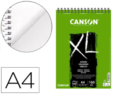 Bloco Desenho Canson XL Dessin Espiral A4 160gr 50fls (C400039088)