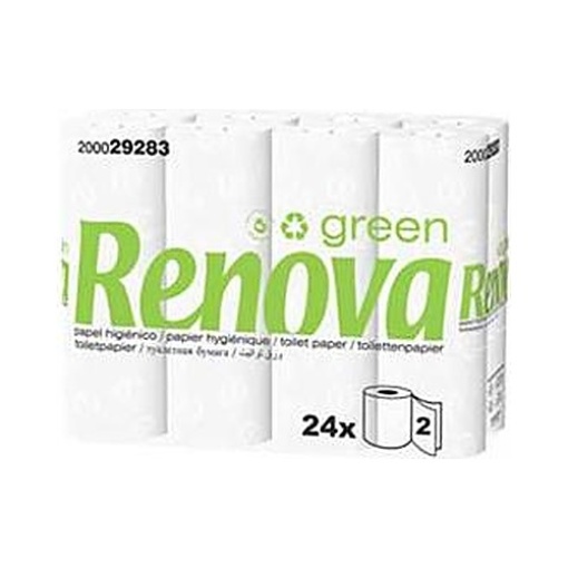 Papel Higienico Domestico Renova Green 2Fls 16,5m Pack 96rolos (24x4)
