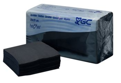 Guardanapos GC P&P 20x20 2Fls Preto Cx.30mc x100un (3000un)