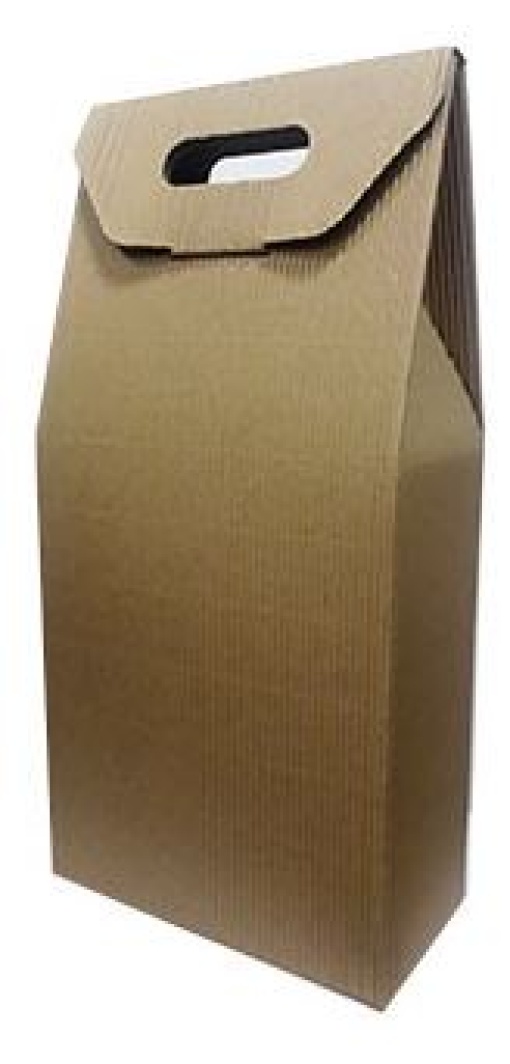 Caixa Cartão Kraft 280x100x420mm Para 2 Garrafas Vinho