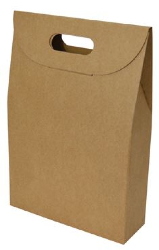 Caixa Cartão Kraft 280x100x420mm Para 3 Garrafas Vinho