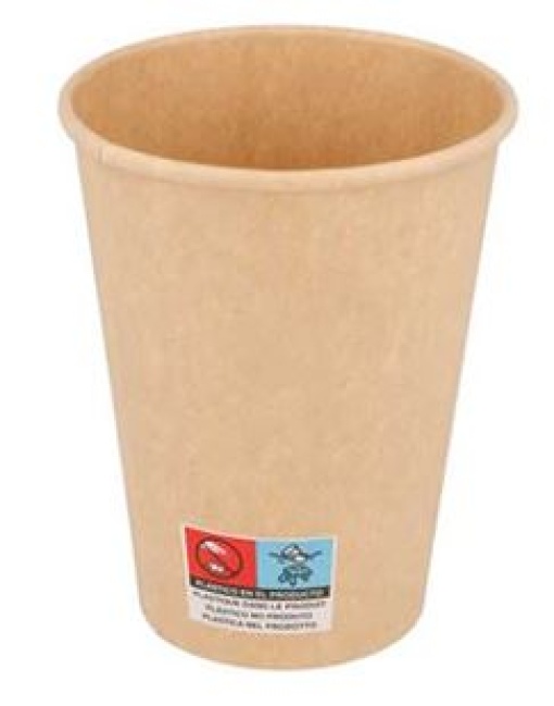 Copo Cartao Kraft Bebidas Quentes 12OZ 360ml Pack 50un