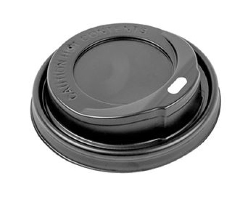 Tampa Para Copo 240ml Ø8cm Preta Emb.100un