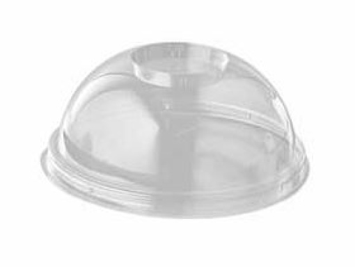 Tampa Para Com Orifício Para Copos PLA Transparente Ø9,5cm Pack 100un
