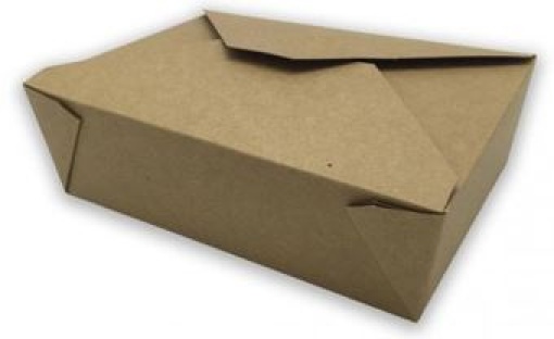 Caixa Take-Away Cartolina Kraft 19,7x14x4,5cm 1470ml Emb.50un
