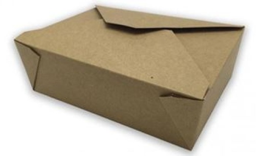 Caixa Take-Away Cartolina Kraft 19,7x14x6,5cm 1980ml Emb.50un