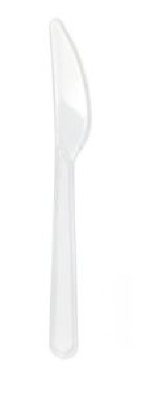 Faca PS Reutilizáveis 18cm Transparente 50un