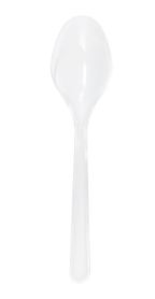 Colheres Sopa PS Reutilizáveis 18cm Transparente 50un