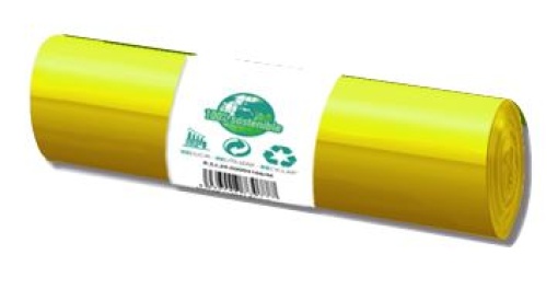 Saco Lixo 100/120L 85x105cm 12my Amarelo 20un (Até 22kg)