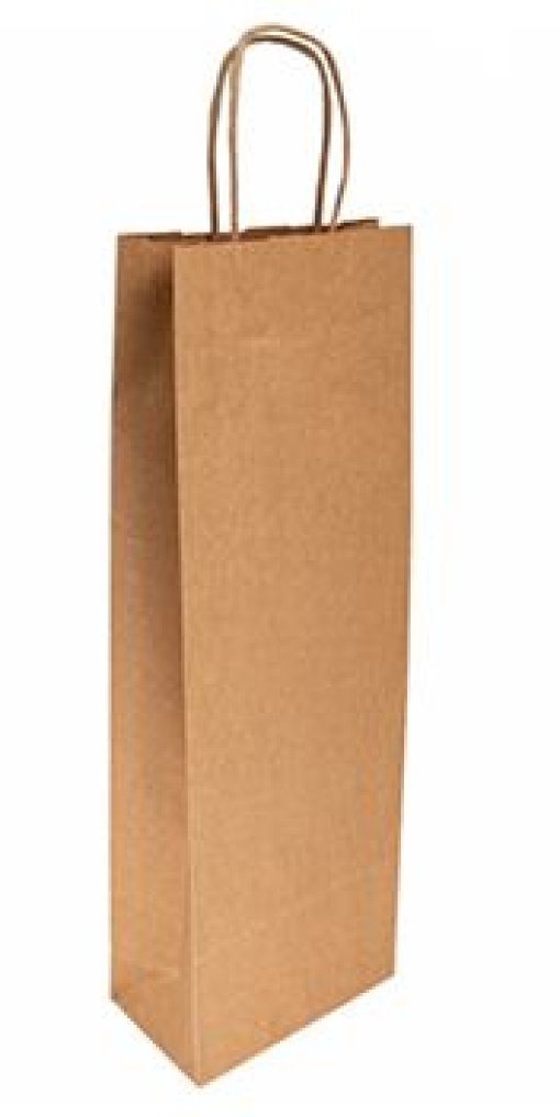 Saco Papel Kraft 100g 14x08x40cm C/Asa (1Garrafa)