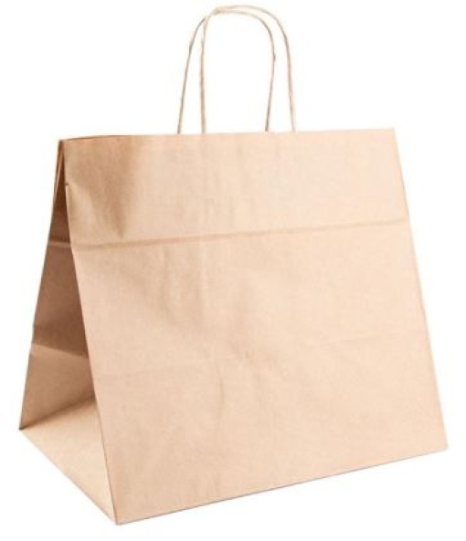 Saco Papel Kraft 90gr 32x21x28,5cm C/Asa 