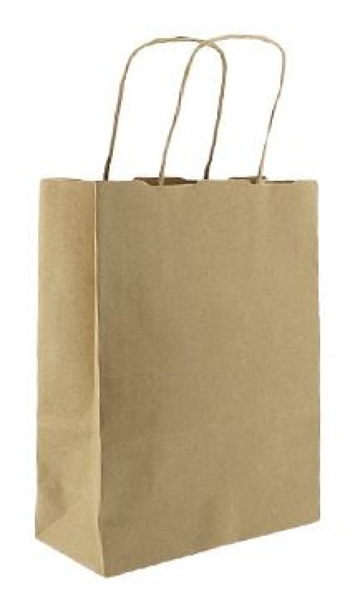 Saco Papel Kraft C/Asa Torcida 18x08x23cm 115g