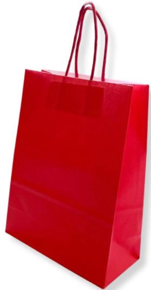 Saco Papel C/Asa Torcida 42x16x49cm 100gr Vermelho