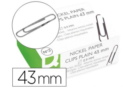 Clips Q-Connect Labiado Nº 3 43mm Cx.100un (KF04473)