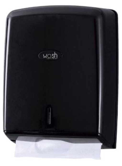 Dispensador Toalhas Mao Zig-Zag Preto