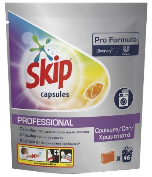Skip Pro Color Capsula Detergente Máquina Roupa Skip 46un