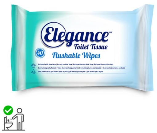 Papel Higienico Humido Elegance Perfumado (Toalhita) 40un
