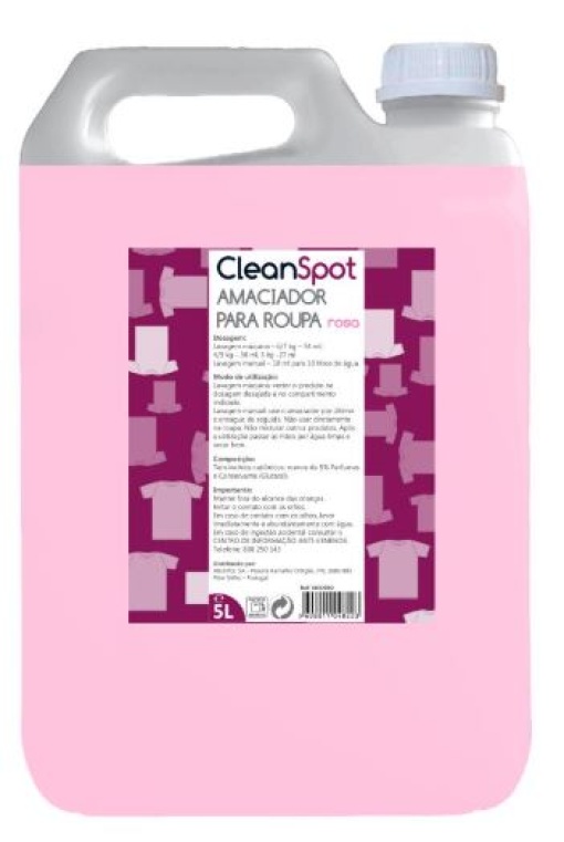 Amaciador Roupa Cleanspot Rosa 5L