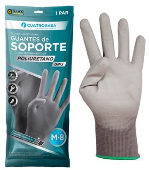 Luvas (Par) Nylon Cinzentas Tamanho 9 (L)