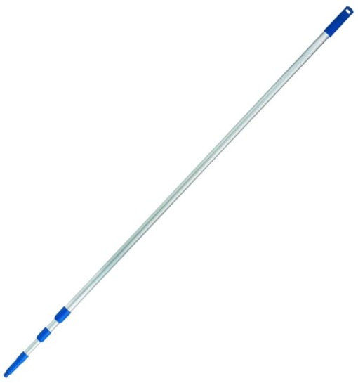 Cabo Metalico Extensível C/Rosca Dupla 2,4m Cinza/Azul