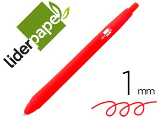 Esferografica Liderpapel Gummy Touch Retratil 1,0mm Vermelha (BO08)