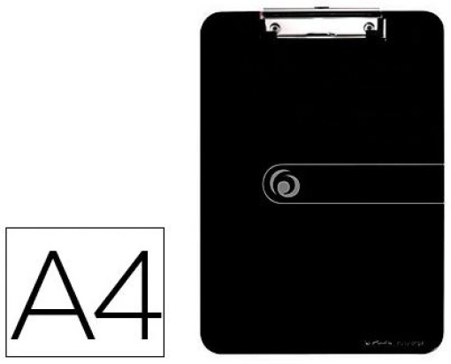 Porta Notas Herlitz Com Mola Formato A4 Preto Opaco
