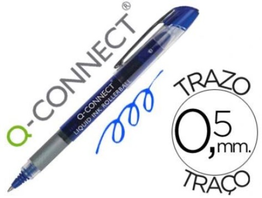 Esferografica Q-Connect Roller Ball Azul 0,5mm (KF50140)
