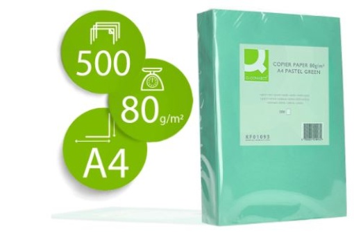 Papel Cor Q-connect A4 80gr Verde (Resma) (KF01093)