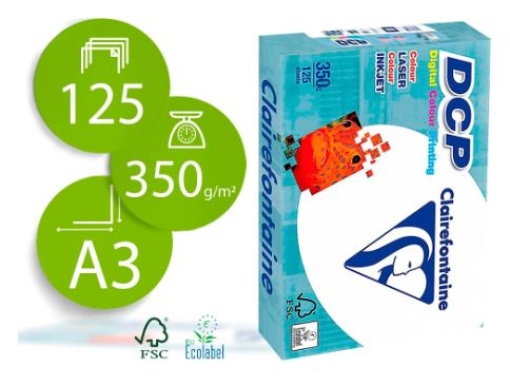 Papel Copia Clairefontaine A3 350gr Emb.125fls